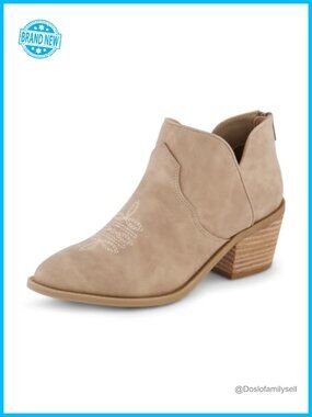 Cushionaire Rodeo Cowboy Boots for Women, Stylish Short Pointed Toe Western